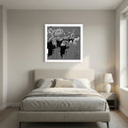 Ghost Type – Black & White Abstract Urban Wall Art Print