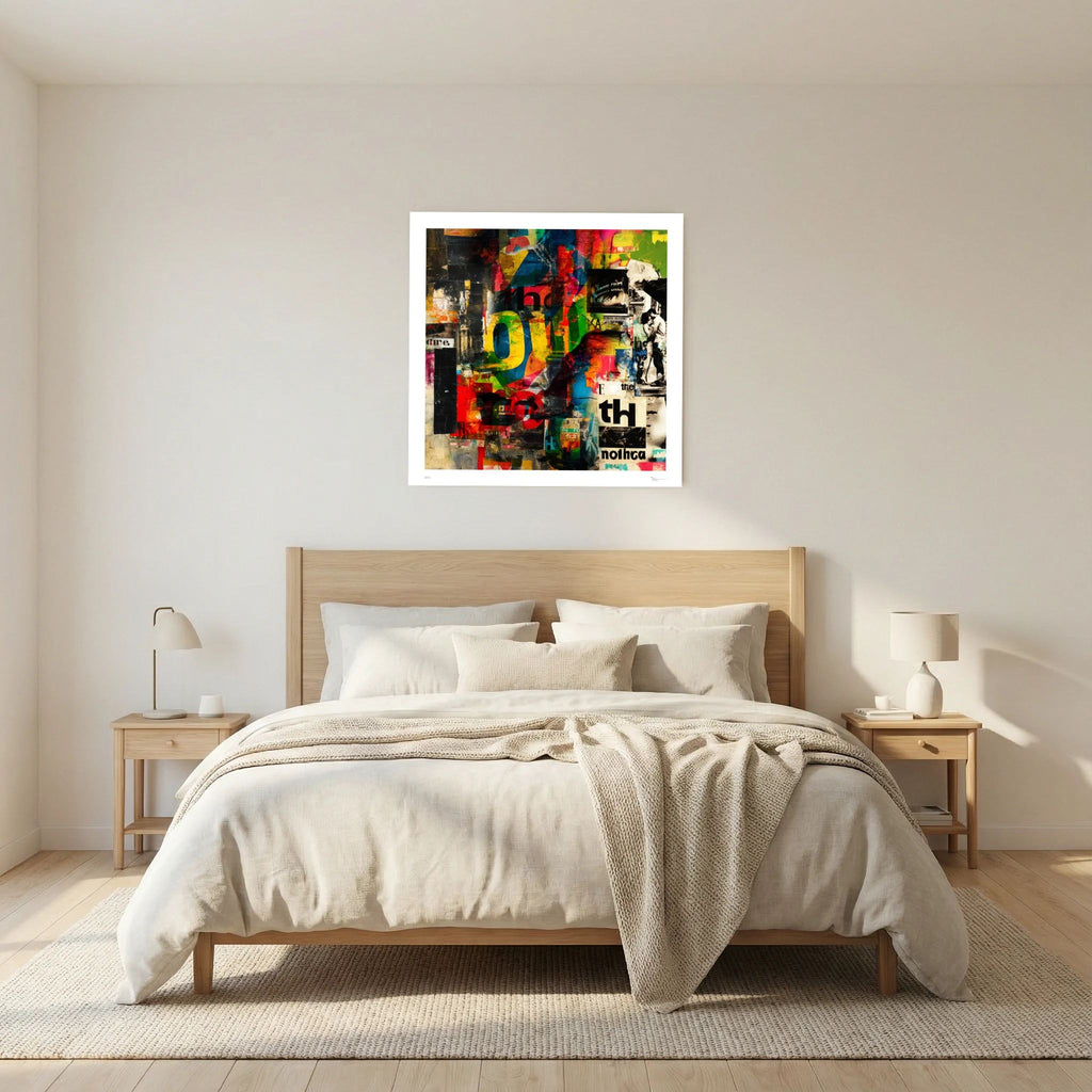 Cut & Paste – Colourful Abstract Collage Wall Art Print