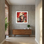 Silent Orbit – Retro Astronaut Collage Wall Art Print
