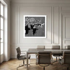 Ghost Type – Black & White Abstract Urban Wall Art Print