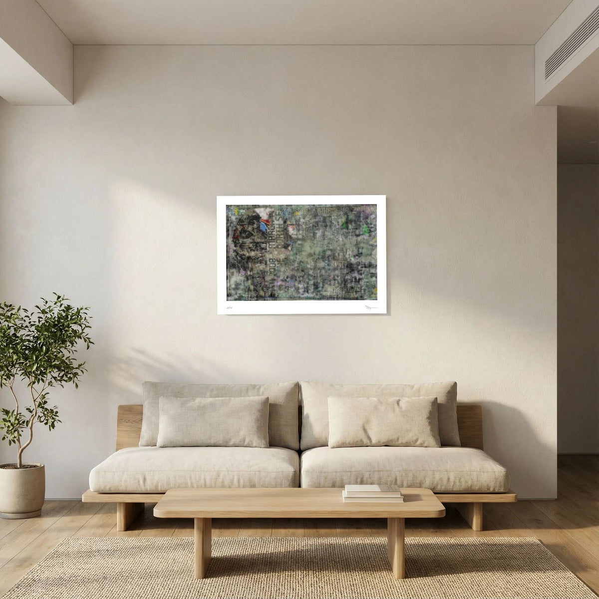 Layered Noise – Abstract Collage Wall Art Print