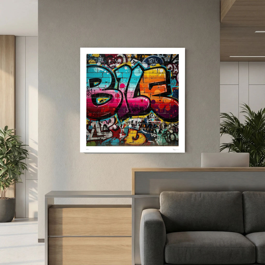 Jibber – Colourful Urban Graffiti Street Art Print