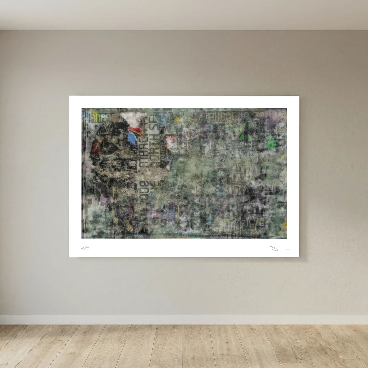 Layered Noise – Abstract Collage Wall Art Print