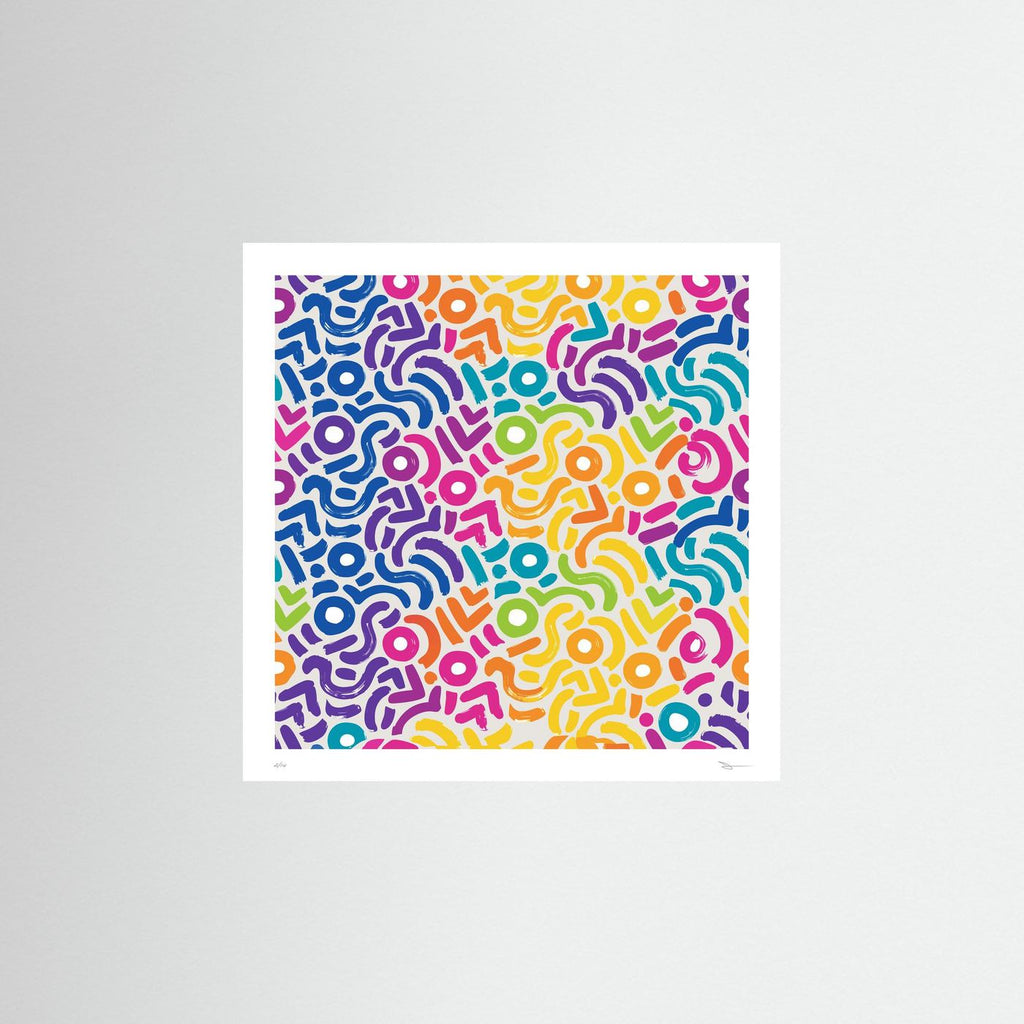 Colourful Abstract Street Art Print – Retro Graphic Poster, Bold Urban Wall Art