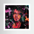 Beautiful Damage – Colourful Grunge Portrait Wall Art Print