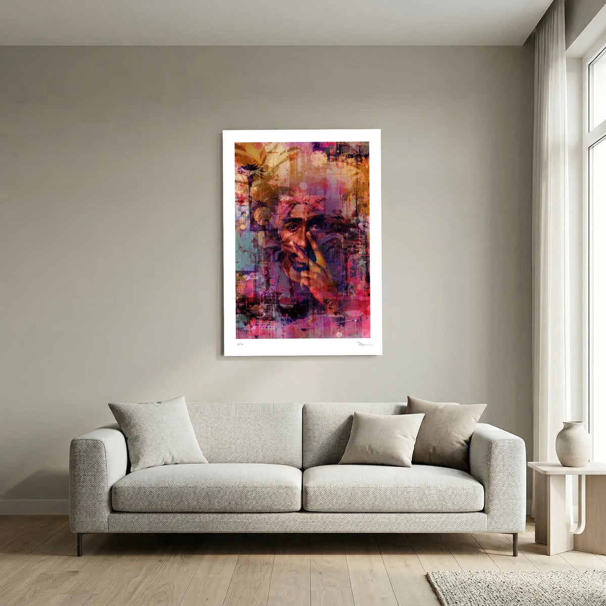 Against the Silence – Colourful Hip Hop Portrait Wall Art Print