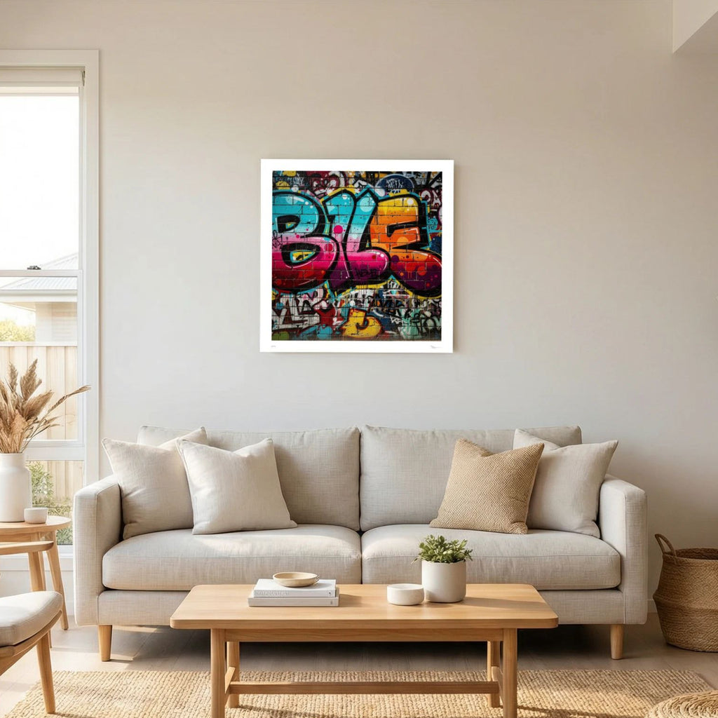 Jibber – Colourful Urban Graffiti Street Art Print