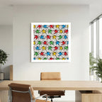 Cool Cats – Colourful Dancing Cat Pop Art Print
