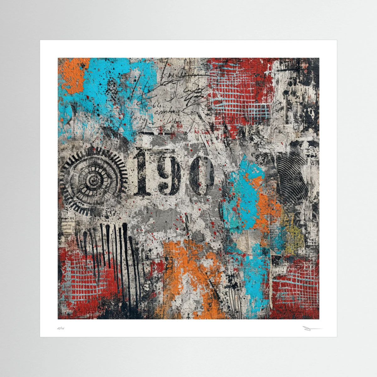 Wall Smash – Abstract Urban Collage Street Art Print