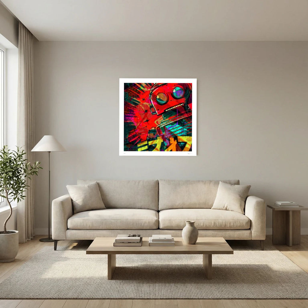 Machine Rush – Colourful Robot Urban Street Art Print