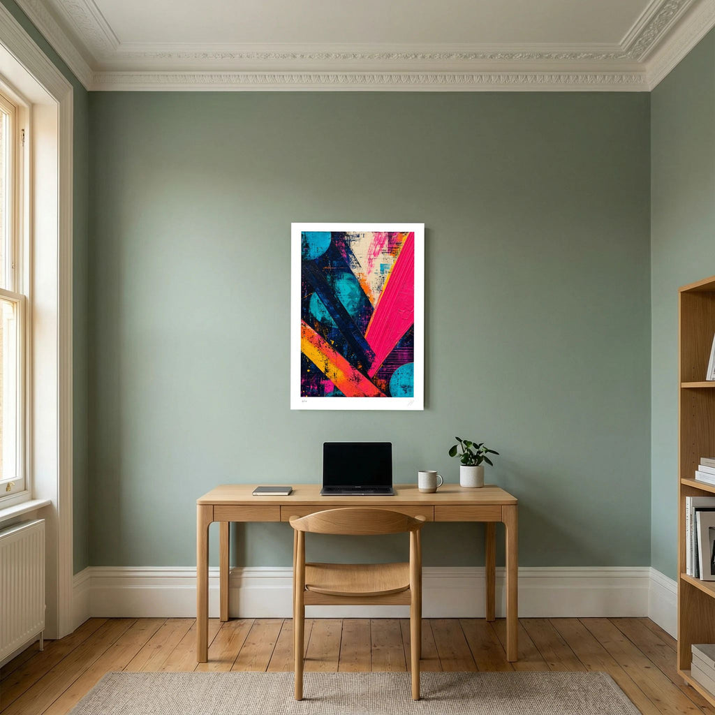 Crossed Lines – Colourful Geometric Abstract Art Print