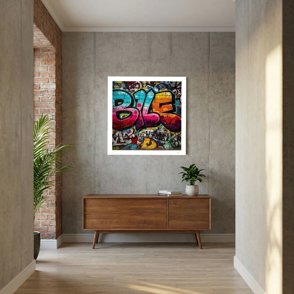 Jibber – Colourful Urban Graffiti Street Art Print