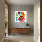 Thirty Five – Retro Typography Abstract Art Print