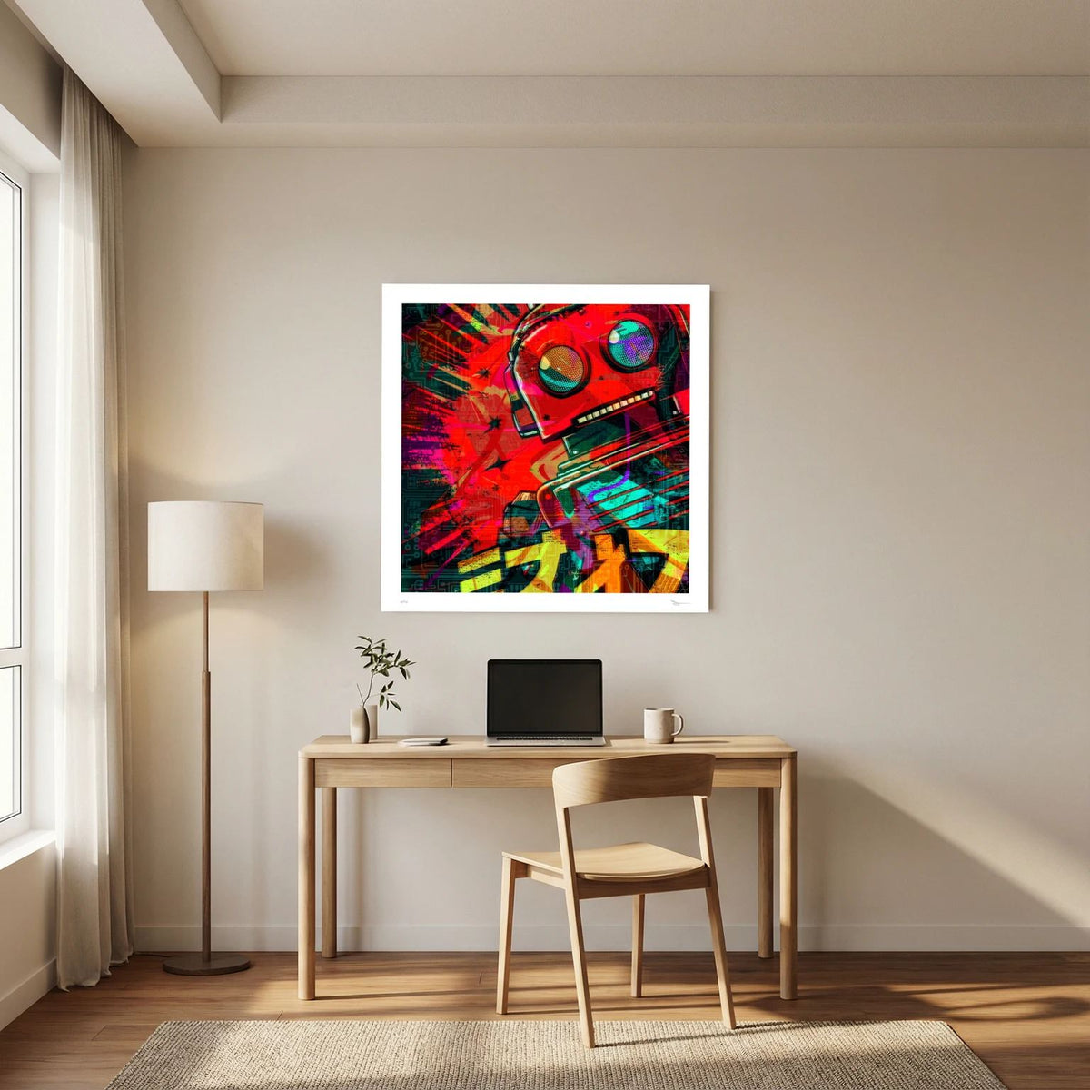 Machine Rush – Colourful Robot Urban Street Art Print