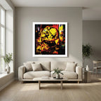 Dead Happy – Yellow Smiley Urban Pop Art Wall Print