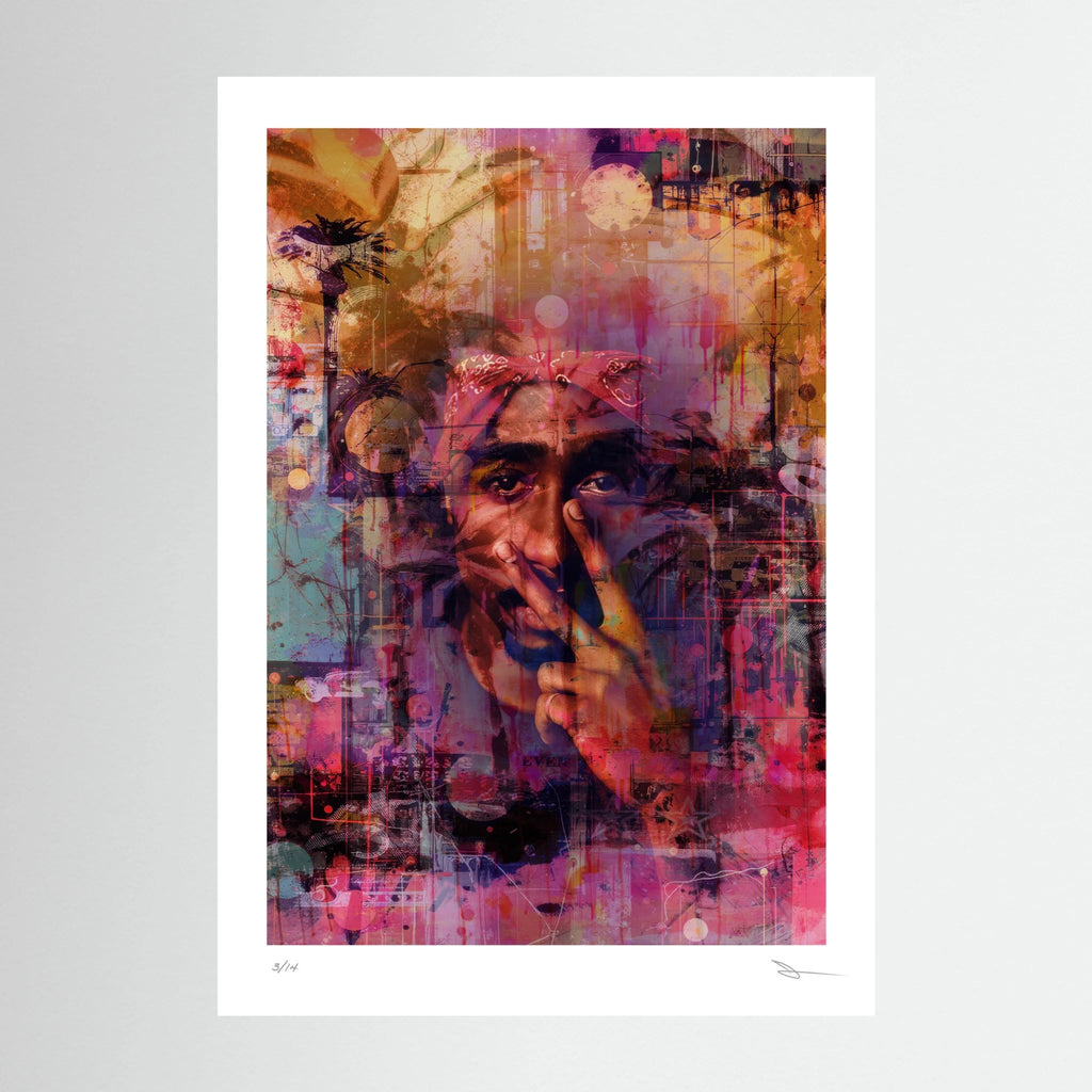 Against the Silence – Colourful Hip Hop Portrait Wall Art Print
