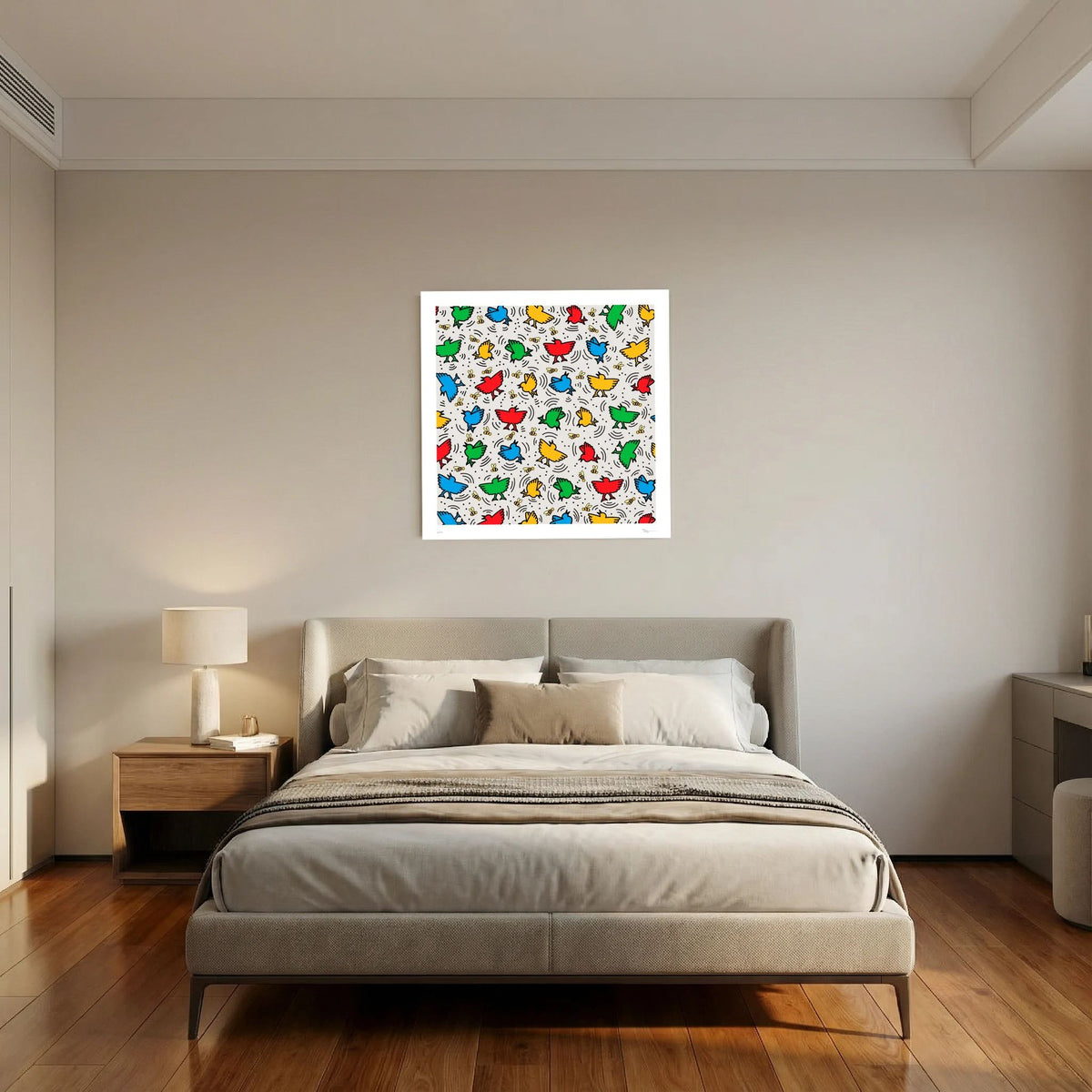 Birds & Bees – Colourful Bird Pop Art Print