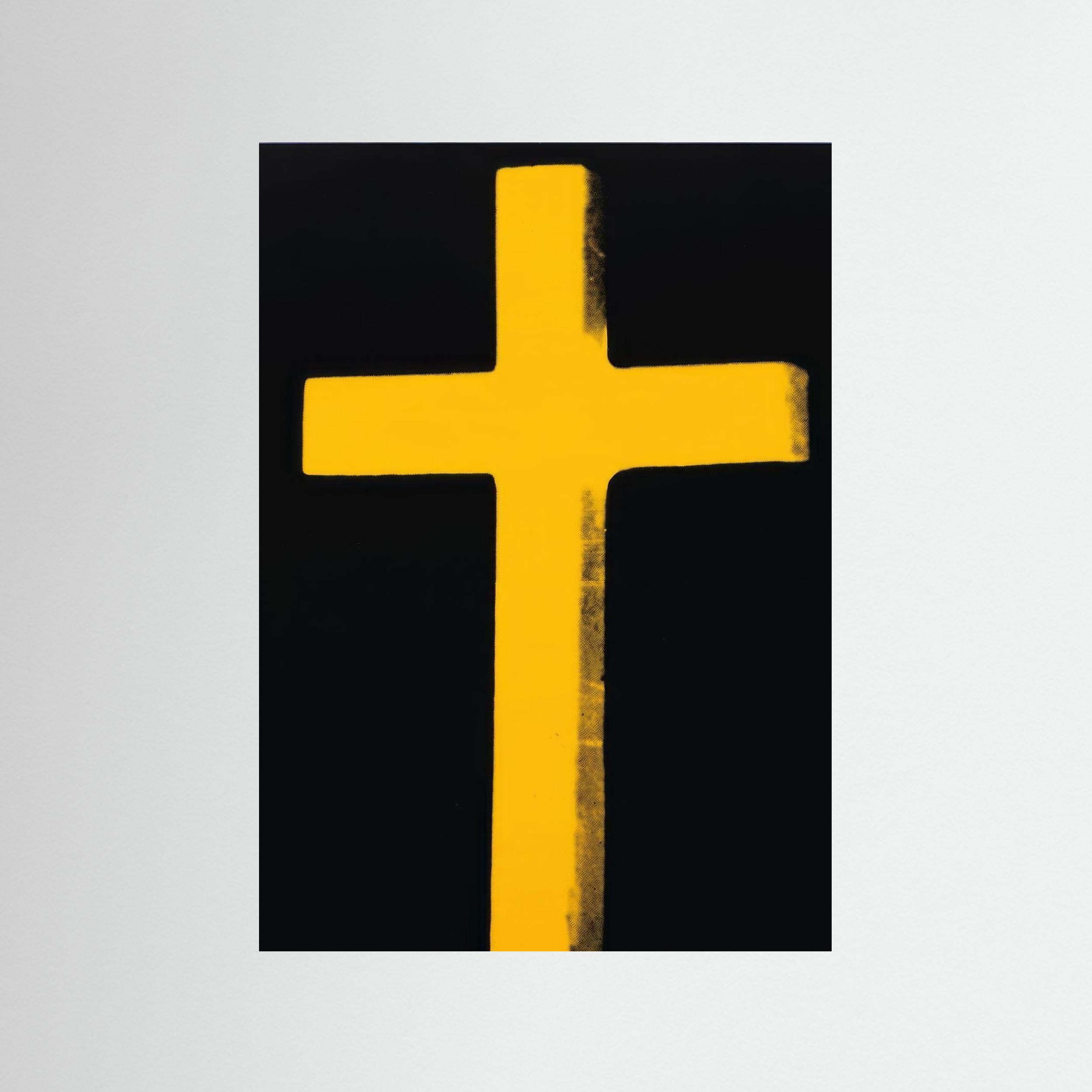 Yellow Cross — Cross wall art