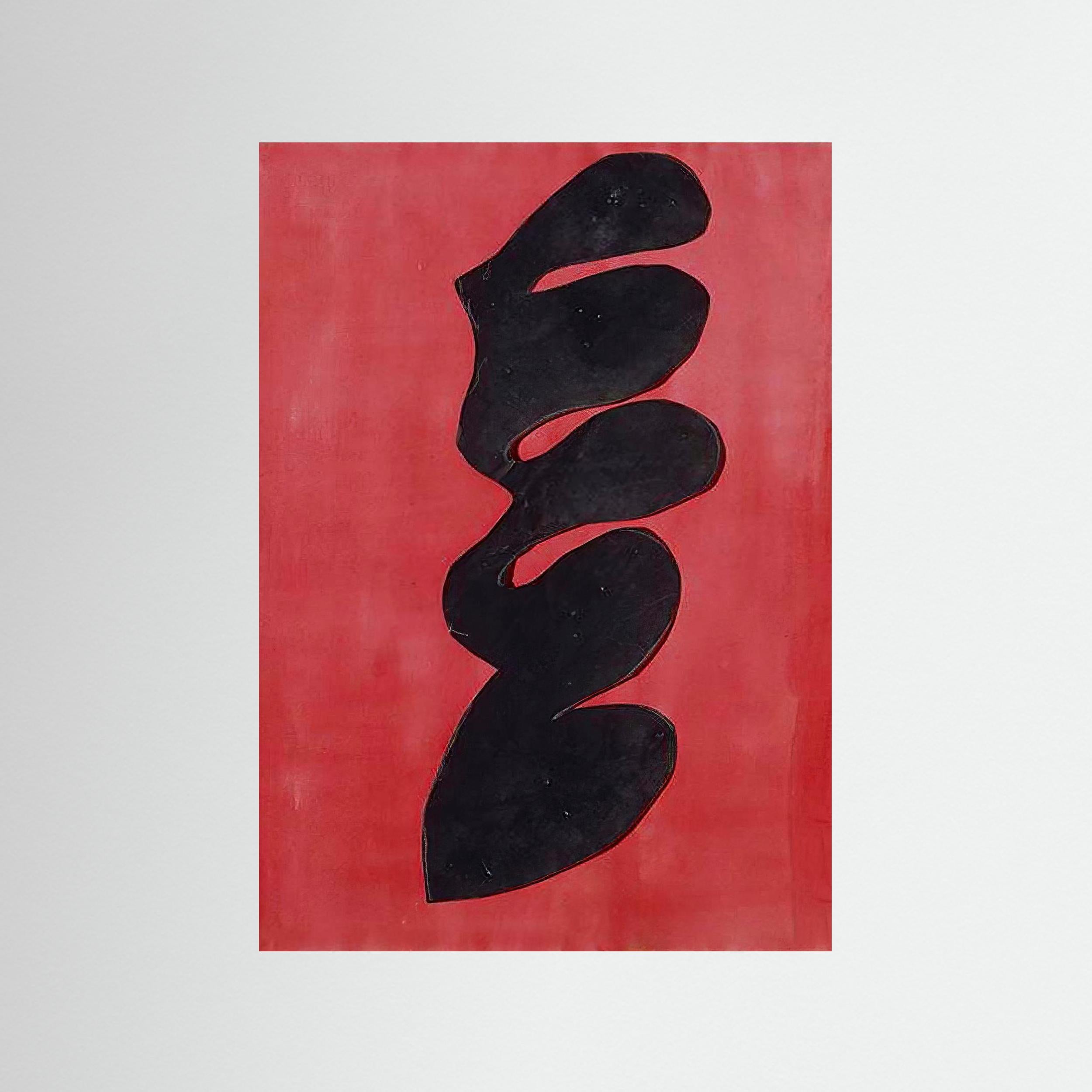 Ember Spine — Red abstract art print, Giclee fine paper print